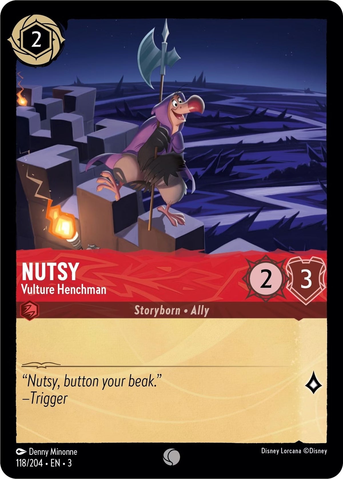 Image for Nutsy - Vulture Henchman (118/204) (3) - Disney Lorcana