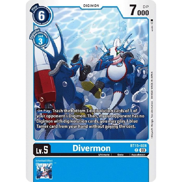 Image for Divermon (BT15-028 C) (BT15) - Digimon Card Game