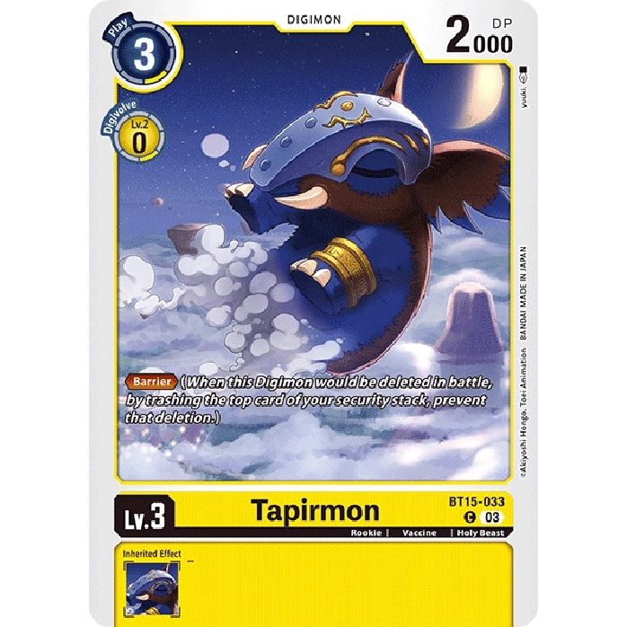 Image for Tapirmon (BT15-033 C) (BT15) - Digimon Card Game