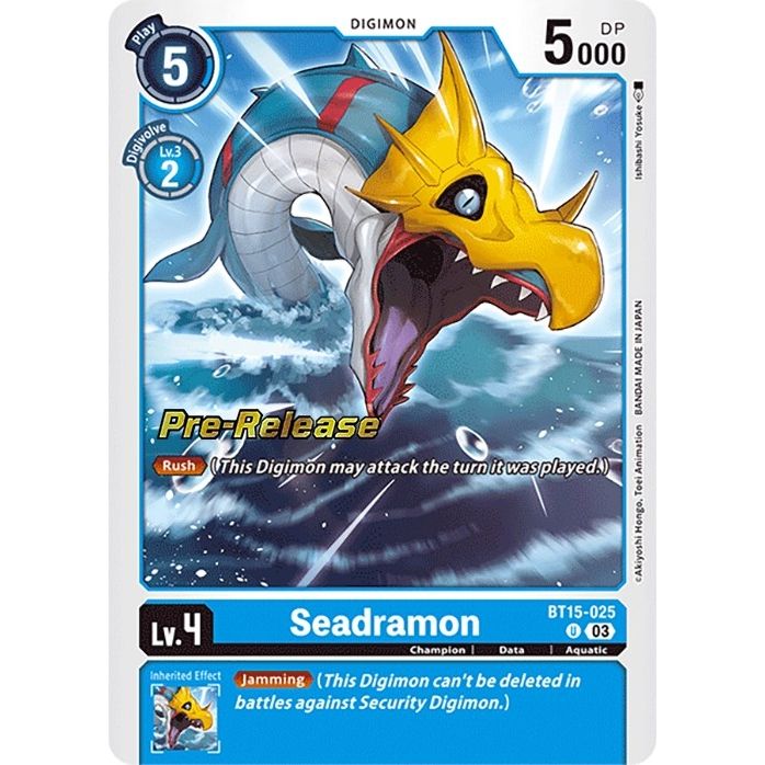 Image for Seadramon (BT15-025 U) (BT15_PR) - Digimon Card Game