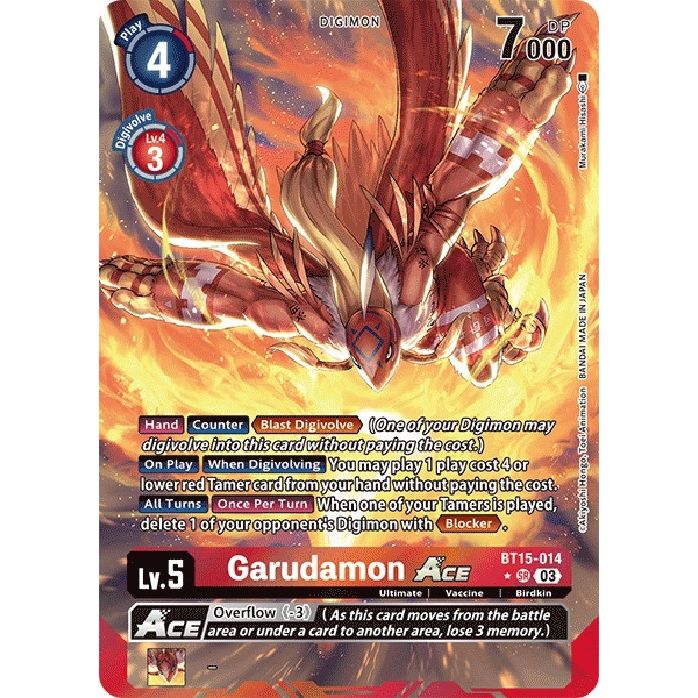 Image for Garudamon ACE (Alternate Art) (BT15-014 SR) (BT15) - Digimon Card Game