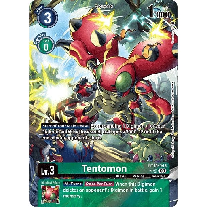 Image for Tentomon (Alternate Art) (BT15-043 SR) (BT15) - Digimon Card Game