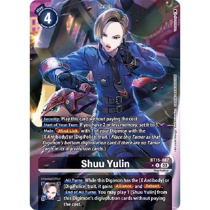 Image for Shuu Yulin (Alternate Art) (BT15-087 R) (BT15) - Digimon Card Game