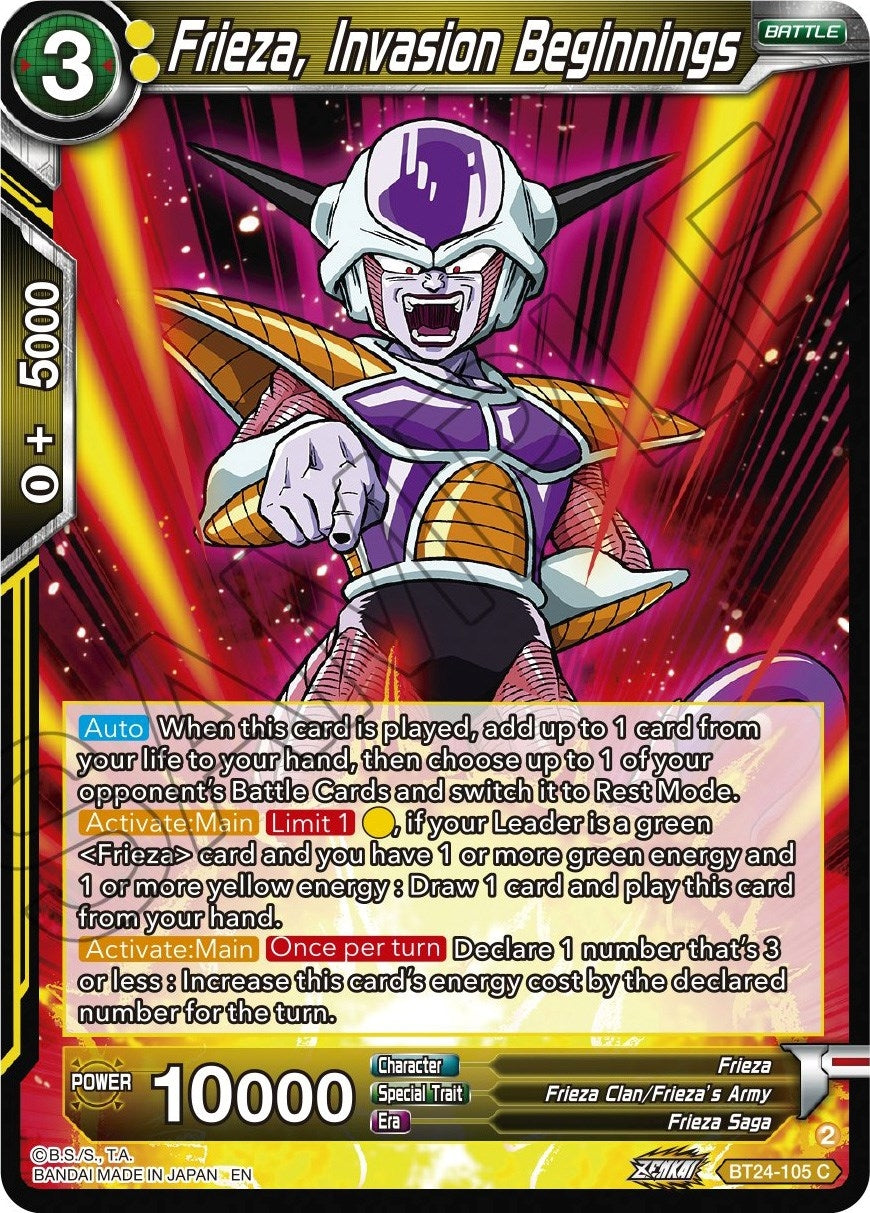 Image for Frieza, Invasion Beginnings (BT24-105) (BT24) - Dragon Ball Super: Masters