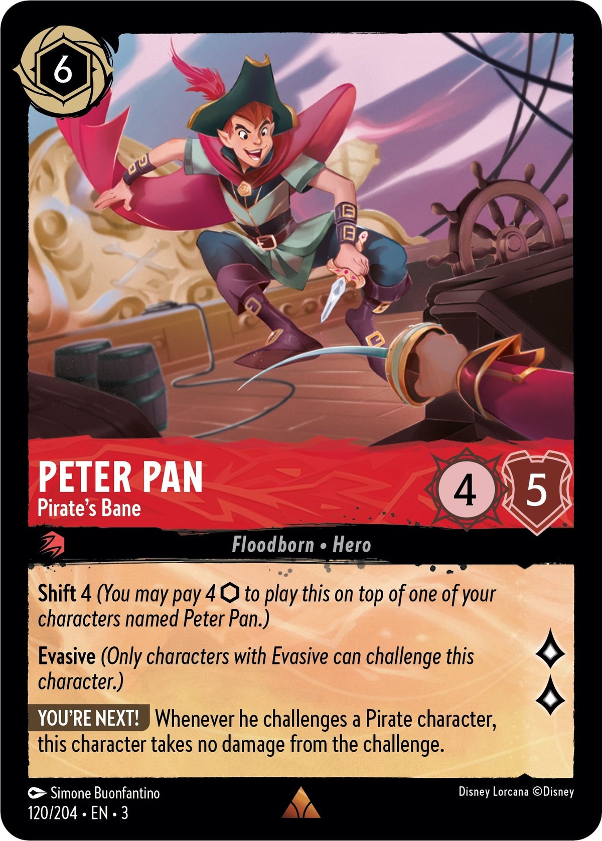 Image for Peter Pan - Pirate's Bane (120/204) (3) - Disney Lorcana