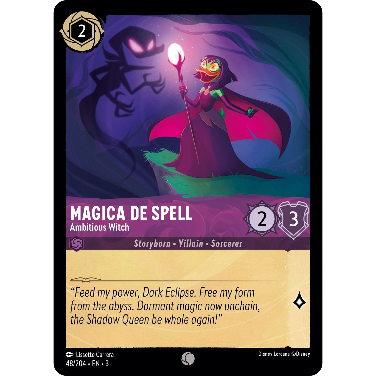 Image for Magica De Spell - Ambitious Witch (48/204) (3) - Disney Lorcana