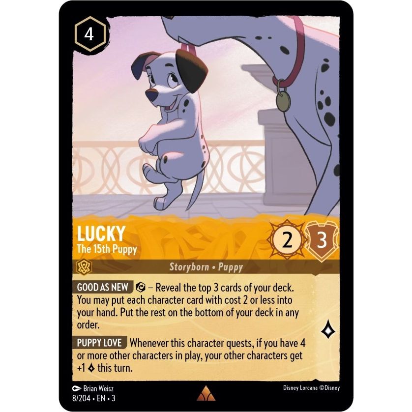 Image for Lucky - The 15th Puppy (8/204) (3) - Disney Lorcana