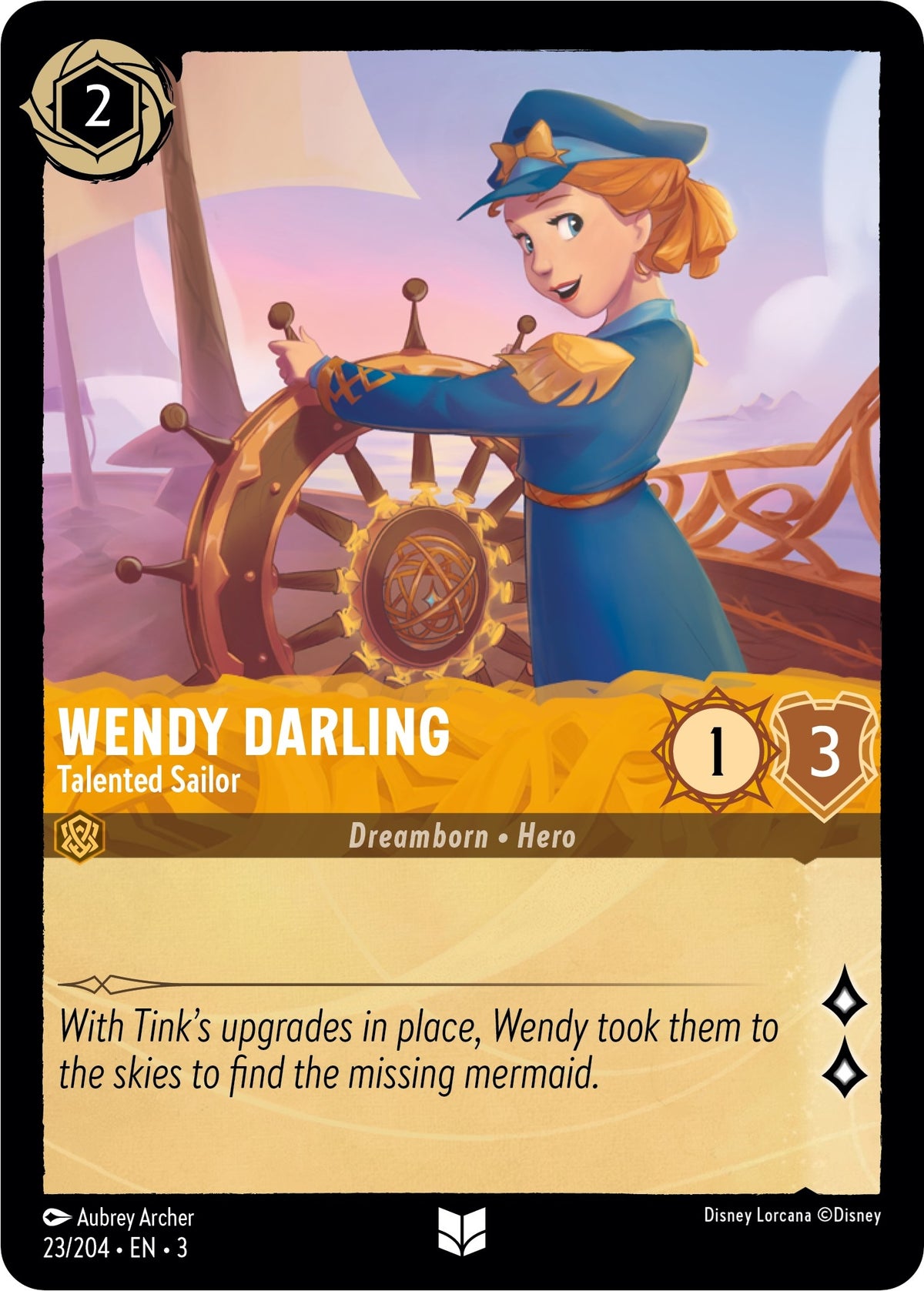 Image for Wendy Darling - Talented Sailor (23/204) (3) - Disney Lorcana