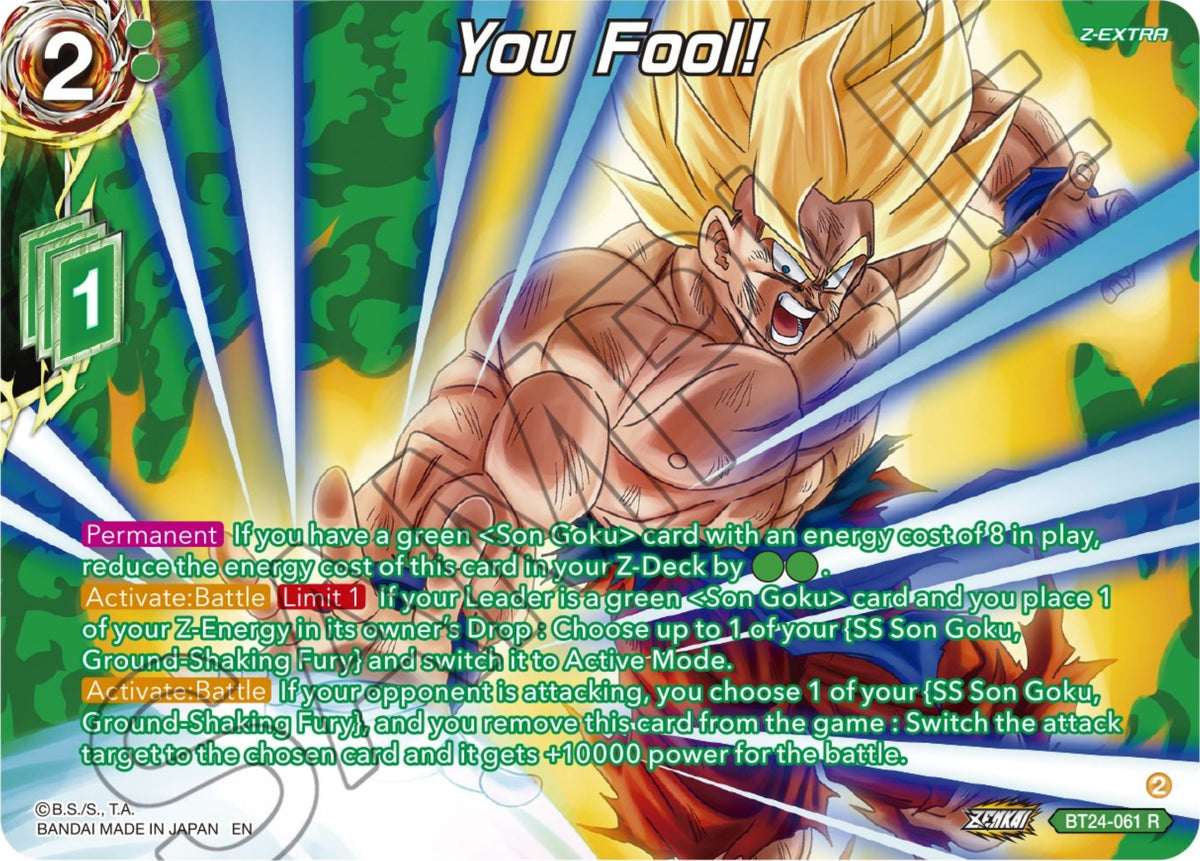 Image for You Fool! (Collector Booster Silver) (BT24-061) (BT24) - Dragon Ball Super: Masters