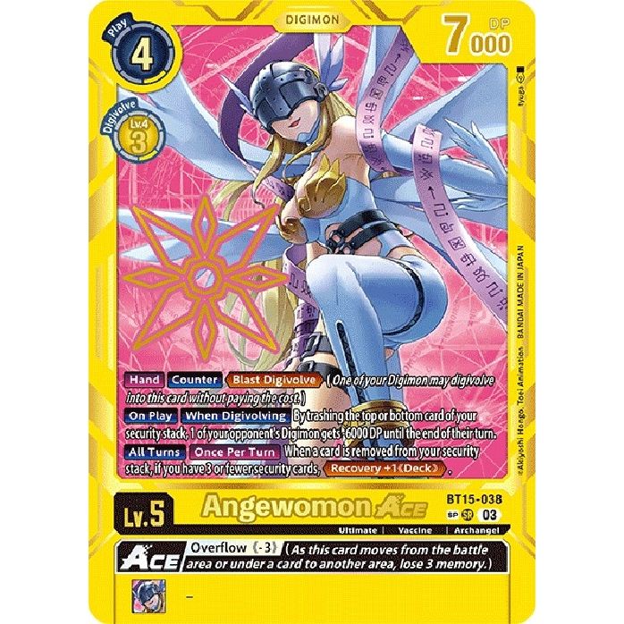 Image for Angewomon ACE (Special Rare) (BT15-038 SP) (BT15) - Digimon Card Game