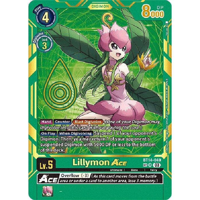 Image for Lillymon ACE (Special Rare) (BT14-049 SP) (BT15) - Digimon Card Game
