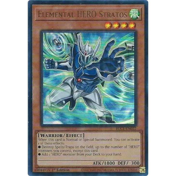 Image for Elemental HERO Stratos (Alternate Art) (BLC1-EN022) (BLC1) - YuGiOh