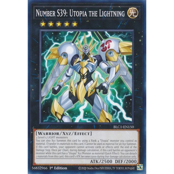 Image for Number S39: Utopia the Lightning (BLC1-EN150) (BLC1) - YuGiOh