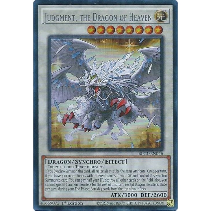 Image for Judgment, the Dragon of Heaven (Silver) (BLC1-EN046) (BLC1) - YuGiOh