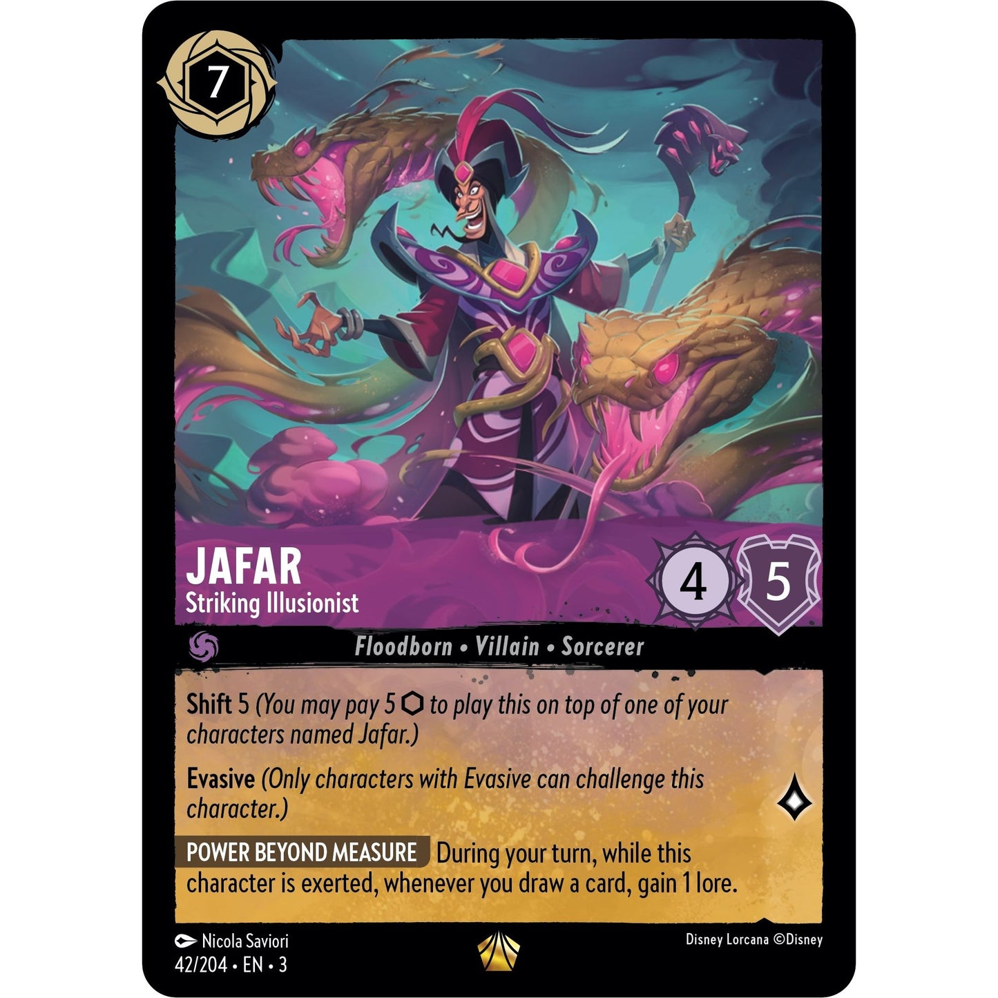Image for Jafar - Striking Illusionist (42/204) (3) - Disney Lorcana