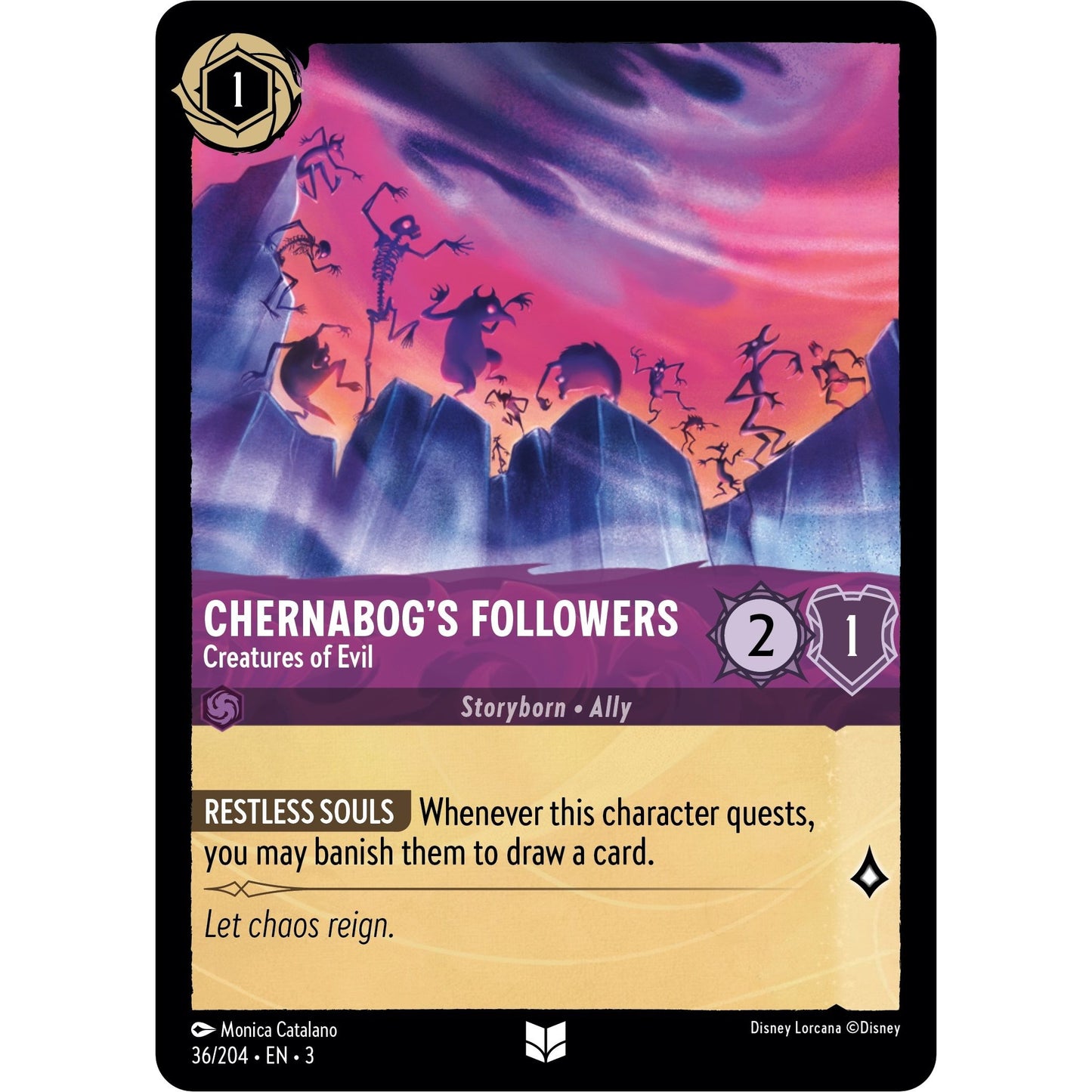 Image for Chernabog's Followers - Creatures of Evil (36/204) (3) - Disney Lorcana