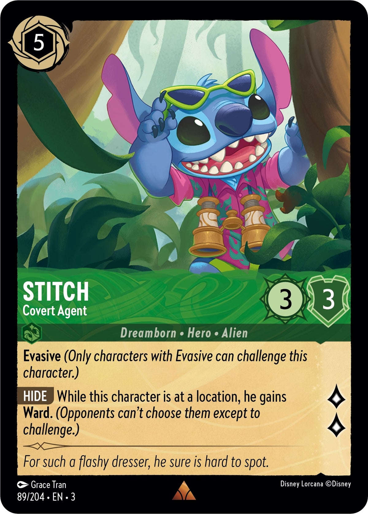 Image for Stitch - Covert Agent (89/204) (3) - Disney Lorcana