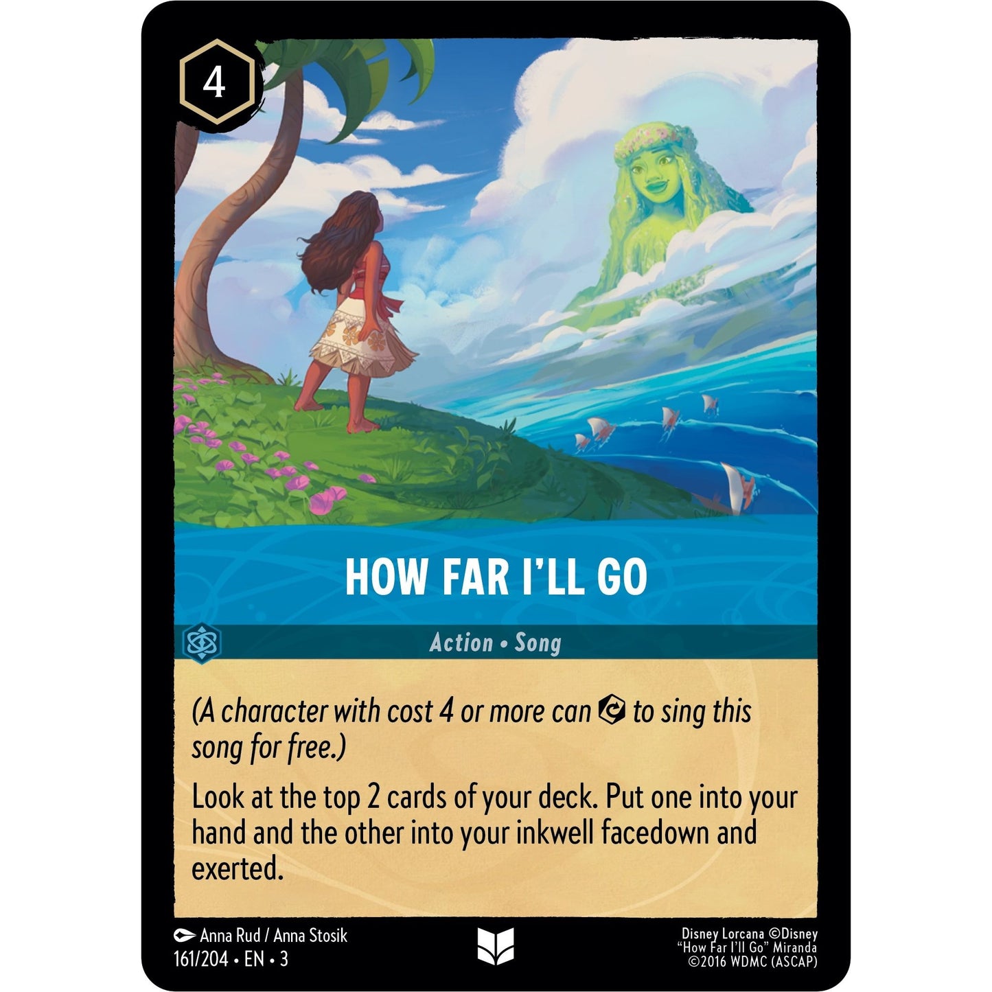 Image for How Far I'll Go (161/204) (3) - Disney Lorcana