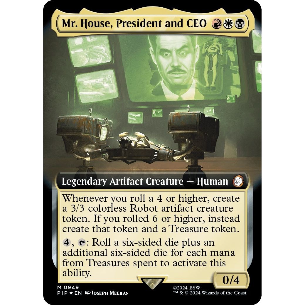 Image for Mr. House, President and CEO (Extended Art) (Surge Foil) (949) (PIP) - Magic: The Gathering
