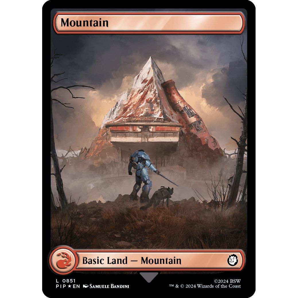 Image for Mountain (0851) (Surge Foil) (851) (PIP) - Magic: The Gathering