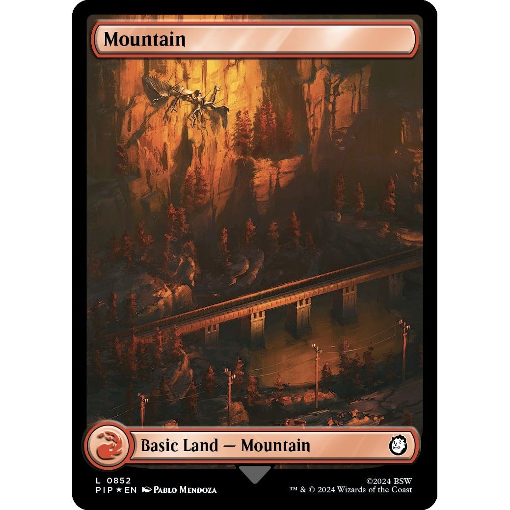Image for Mountain (0852) (Surge Foil) (852) (PIP) - Magic: The Gathering