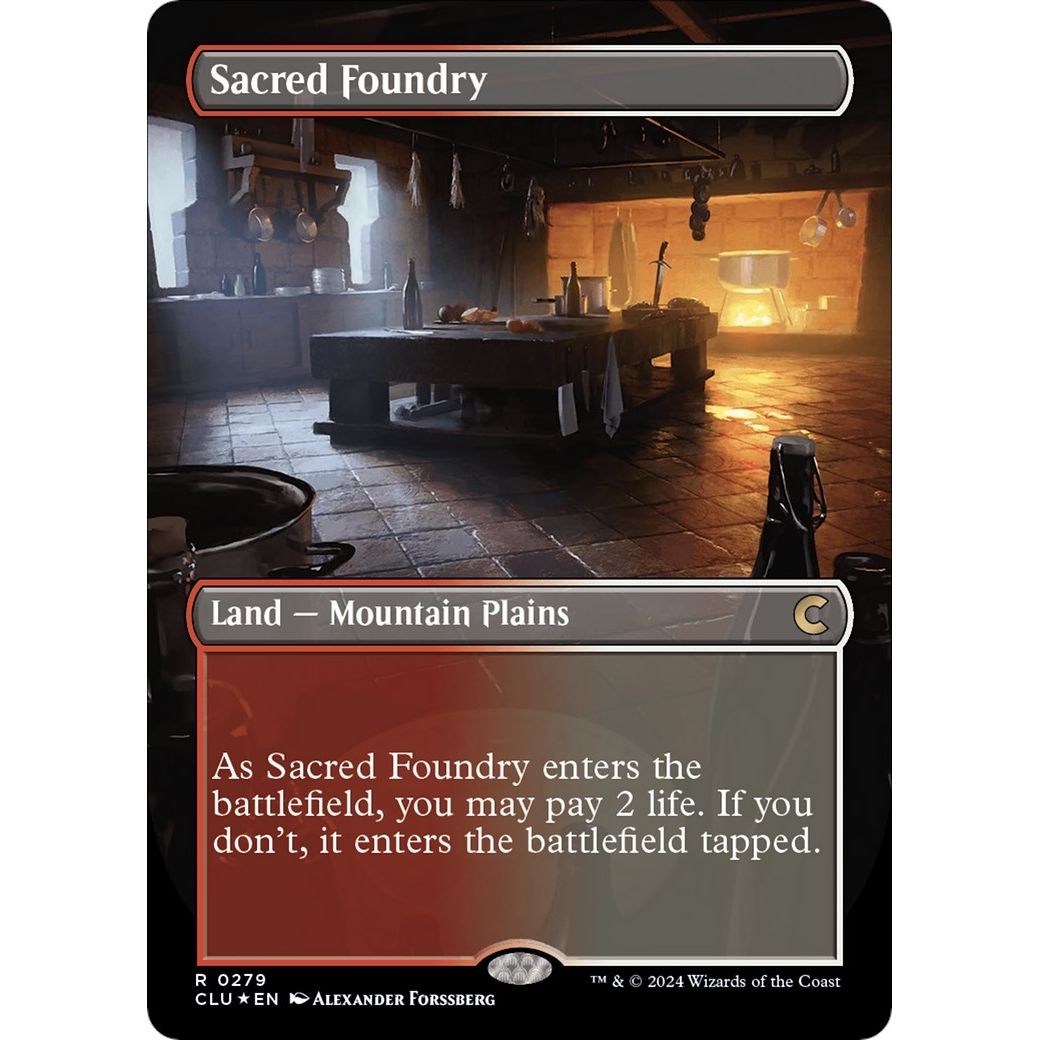 Image for Sacred Foundry (Borderless) (279) (CLU) - Magic: The Gathering