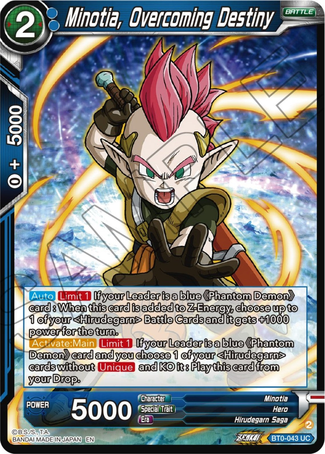 Image for Minotia, Overcoming Destiny (BT0-043) (BT24) - Dragon Ball Super: Masters
