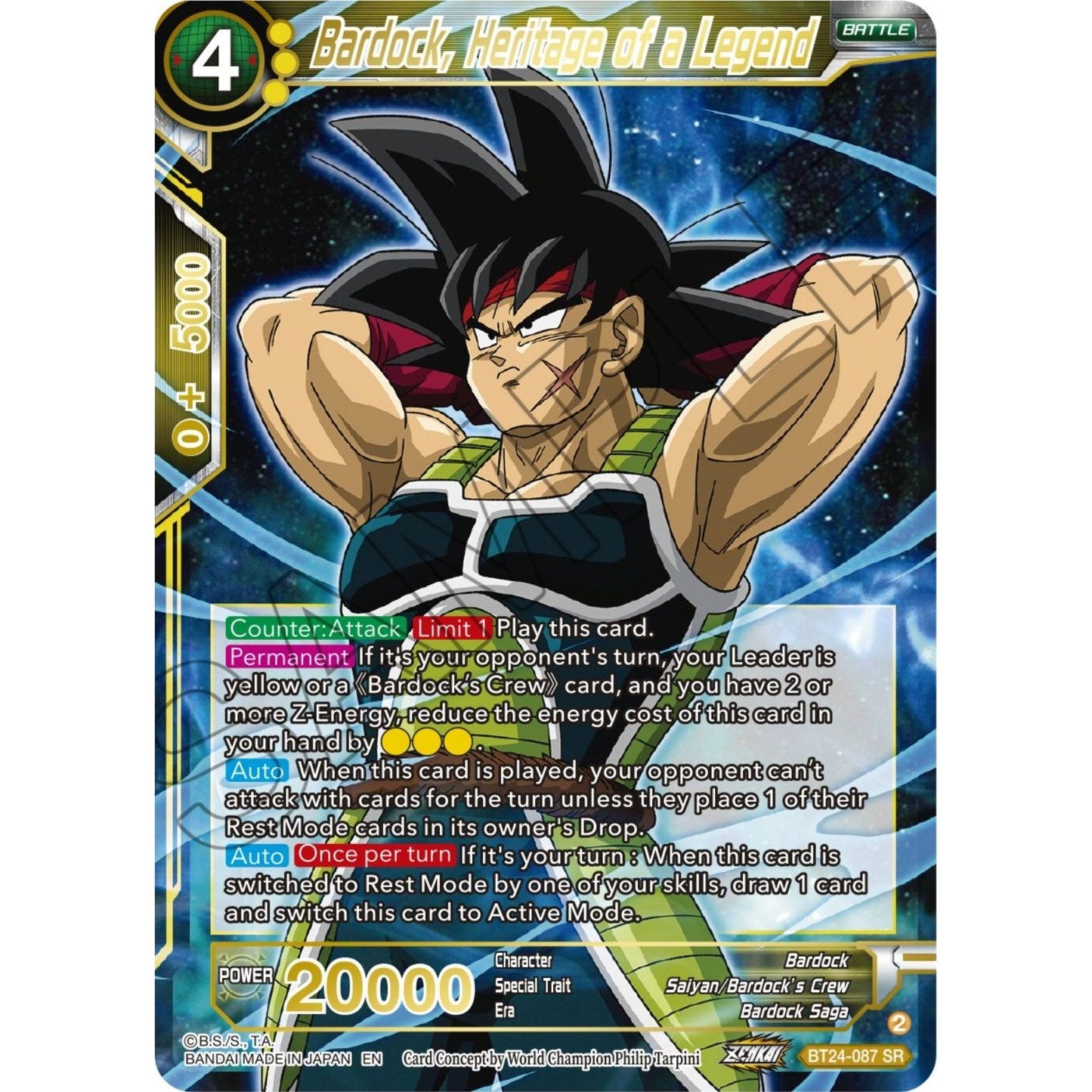 Image for Bardock, Heritage of a Legend (BT24-087) (BT24) - Dragon Ball Super: Masters