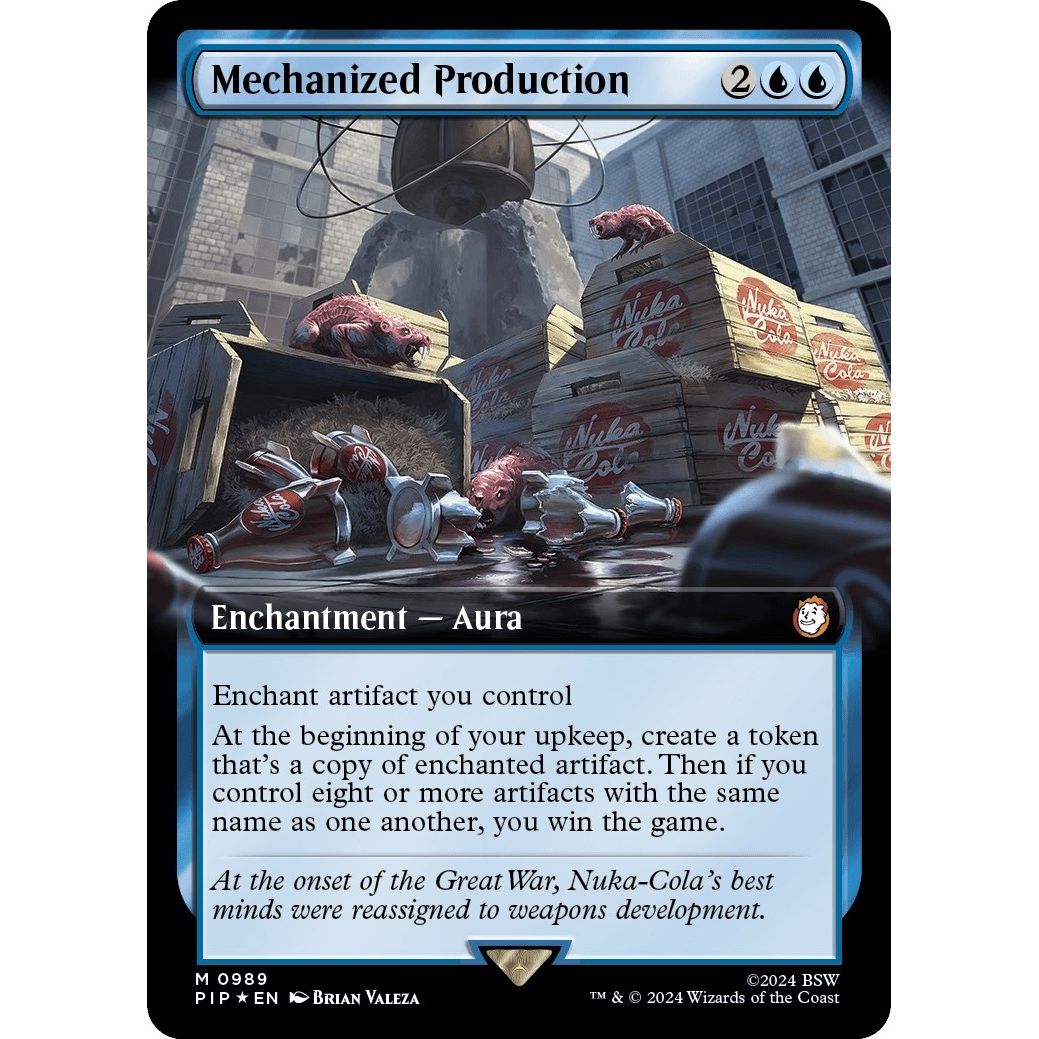 Image for Mechanized Production (Extended Art) (Surge Foil) (989) (PIP) - Magic: The Gathering
