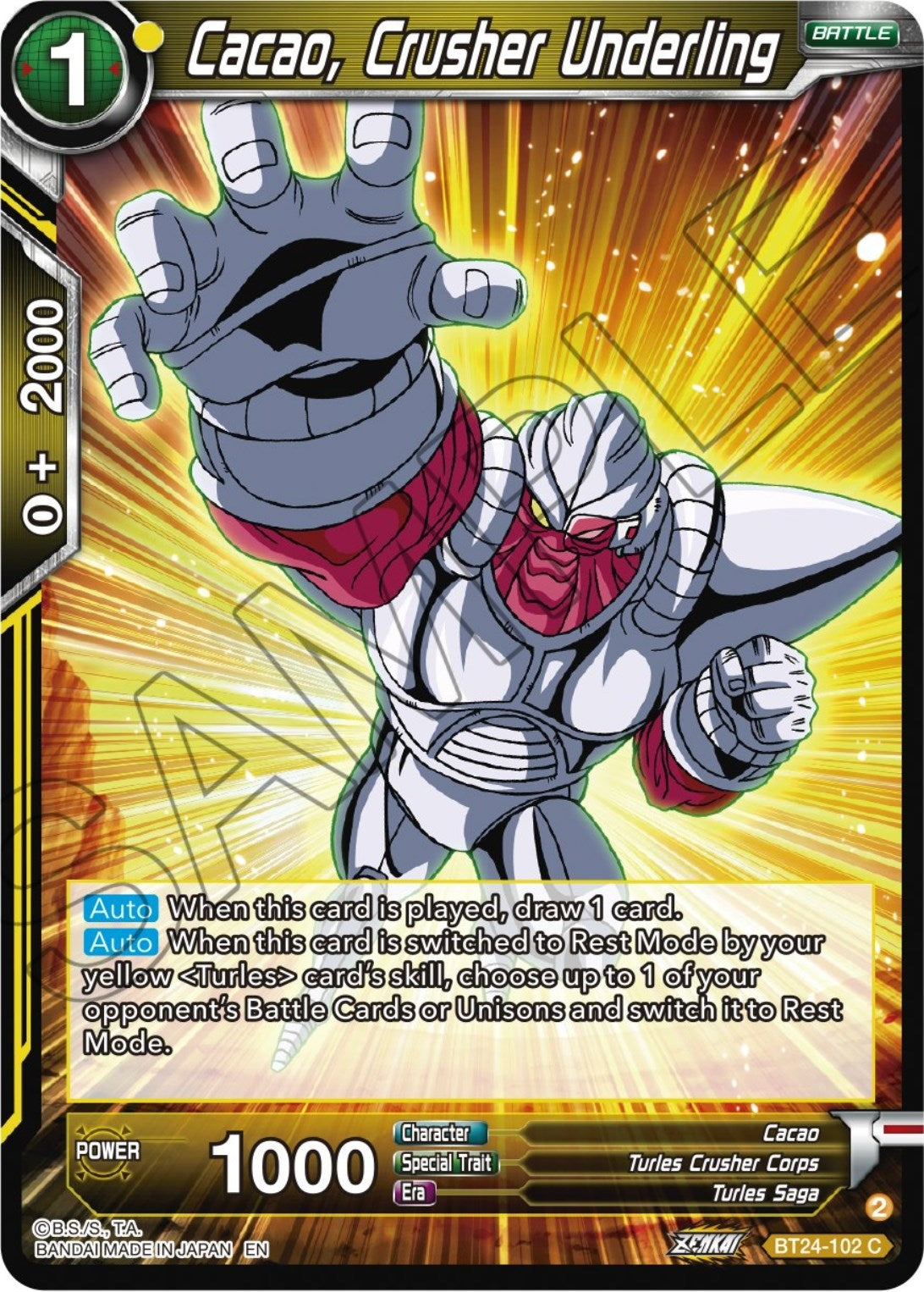 Image for Cacao, Crusher Underling (BT24-102) (BT24) - Dragon Ball Super: Masters