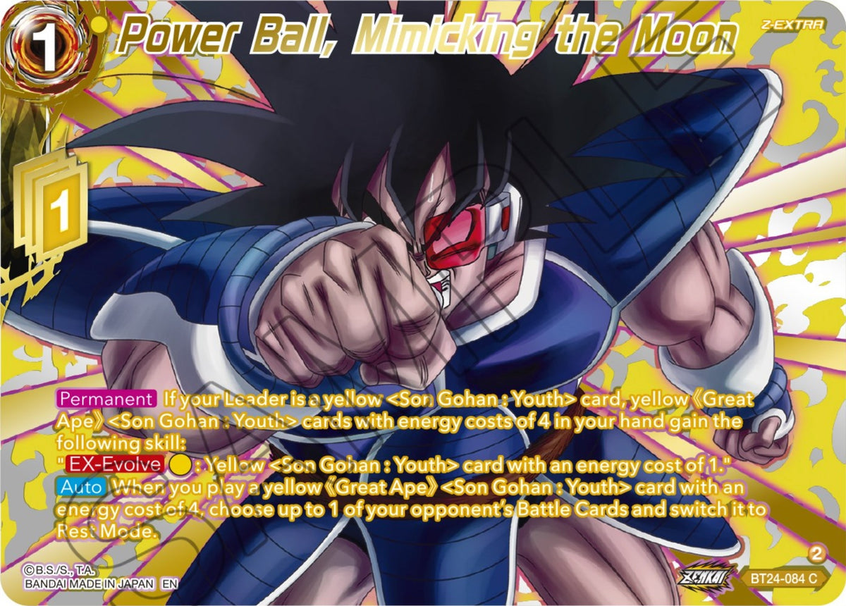 Image for Power Ball, Mimicking the Moon (Collector Booster Gold) (BT24-084) (BT24) - Dragon Ball Super: Masters