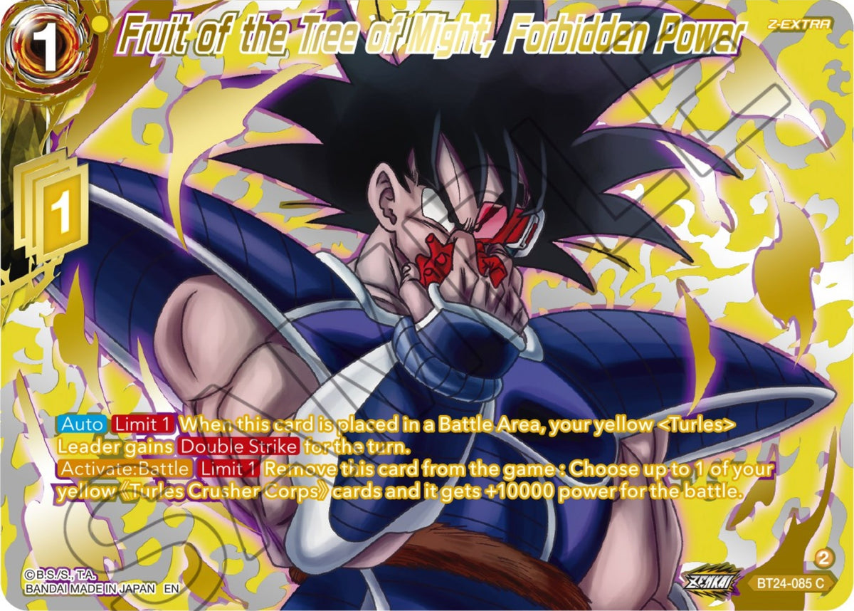 Image for Fruit of the Tree of Might, Forbidden Power (Collector Booster Gold) (BT24-085) (BT24) - Dragon Ball Super: Masters
