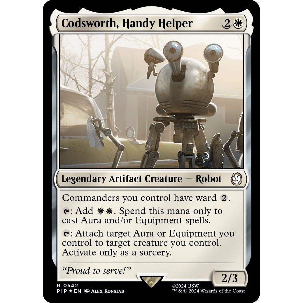 Image for Codsworth, Handy Helper (Surge Foil) (542) (PIP) - Magic: The Gathering