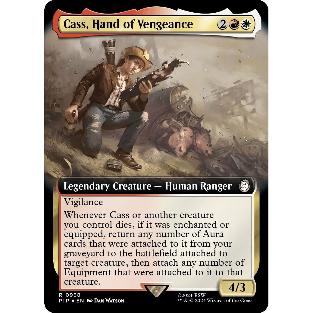 Image for Cass, Hand of Vengeance (Extended Art) (Surge Foil) (938) (PIP) - Magic: The Gathering