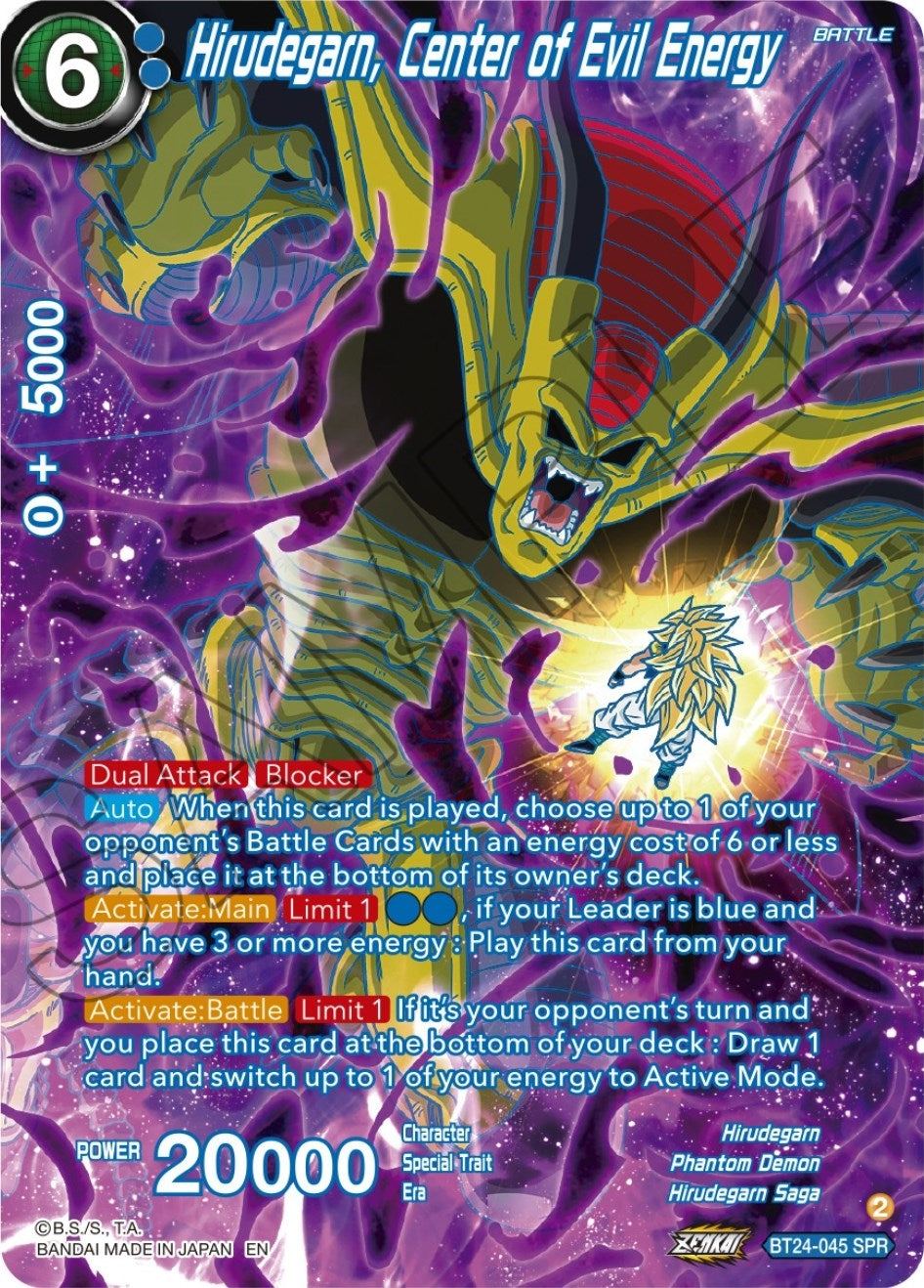 Image for Hirudegarn, Center of Evil Energy (SPR) (BT24-045) (BT24) - Dragon Ball Super: Masters