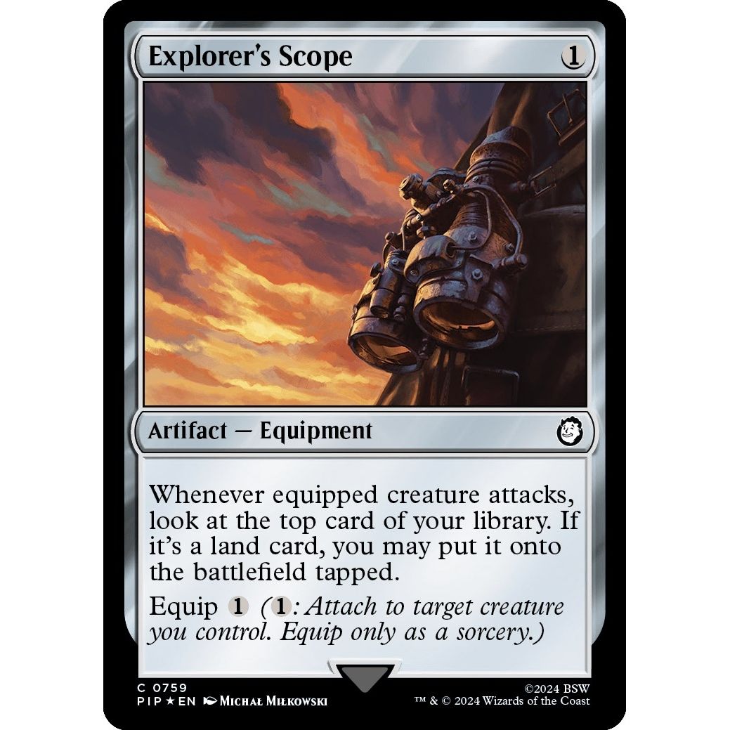Image for Explorer's Scope (Surge Foil) (759) (PIP) - Magic: The Gathering