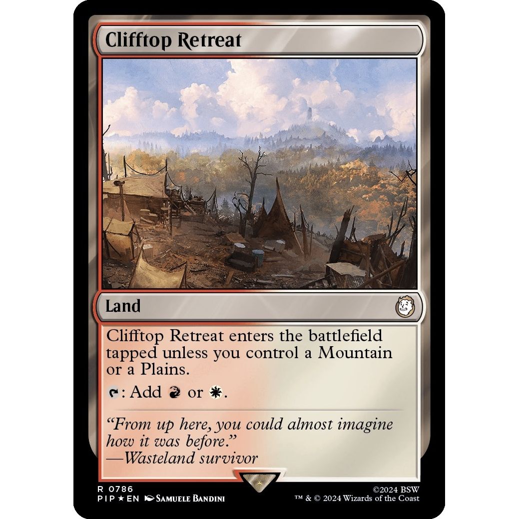 Image for Clifftop Retreat (Surge Foil) (786) (PIP) - Magic: The Gathering