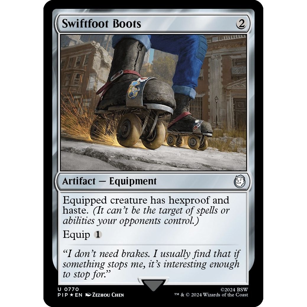 Image for Swiftfoot Boots (Surge Foil) (770) (PIP) - Magic: The Gathering