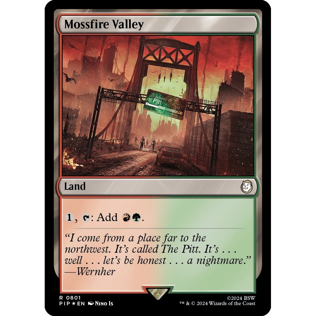 Image for Mossfire Valley (Surge Foil) (801) (PIP) - Magic: The Gathering