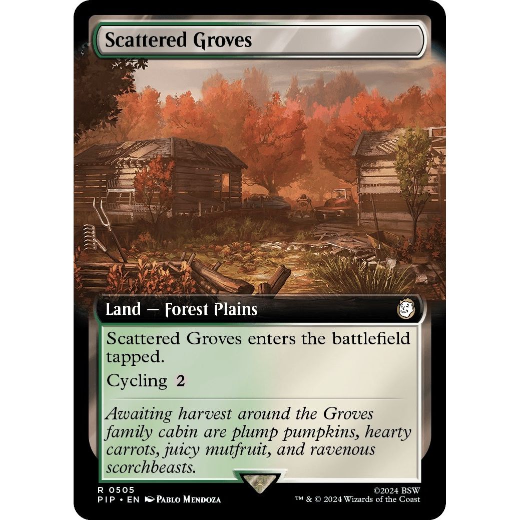 Image for Scattered Groves (Extended Art) (505) (PIP) - Magic: The Gathering