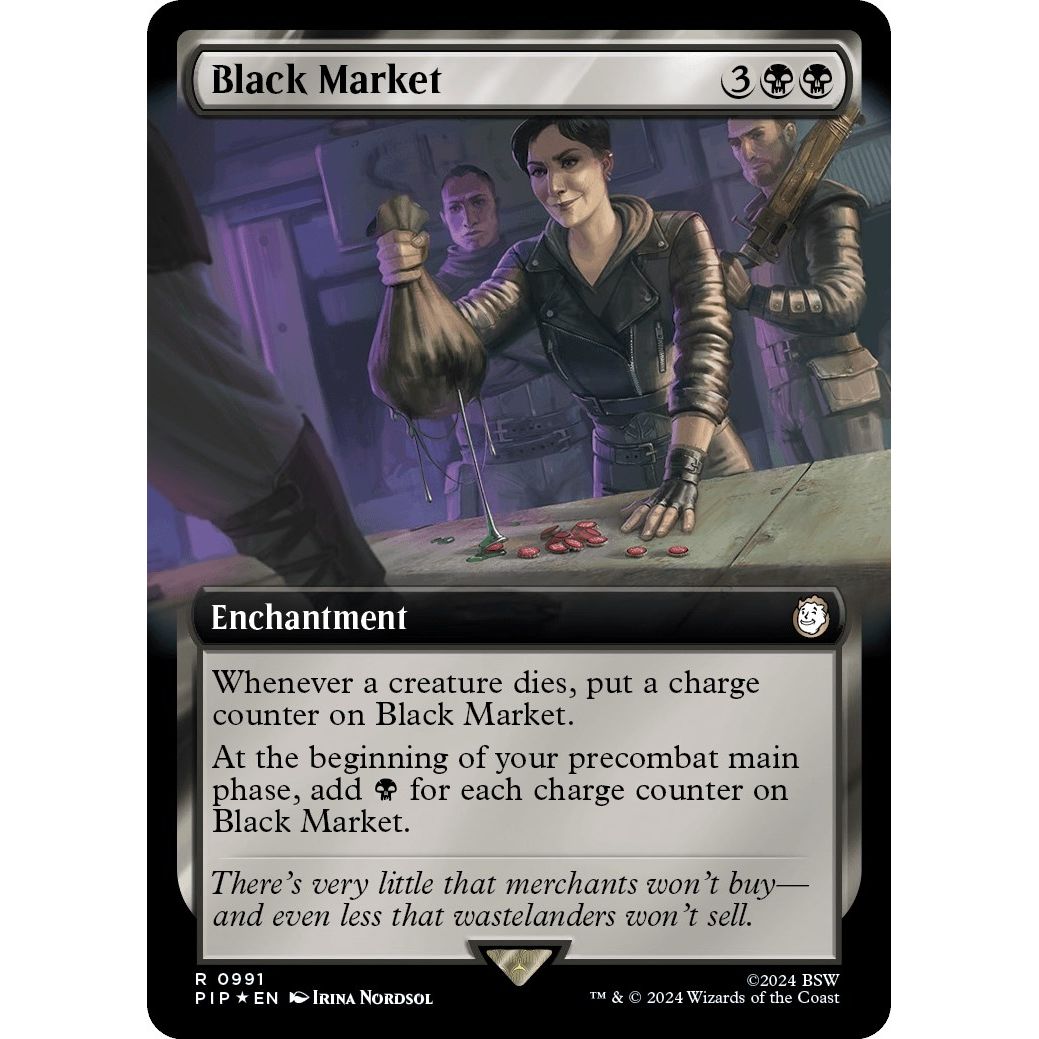 Image for Black Market (Extended Art) (Surge Foil) (991) (PIP) - Magic: The Gathering