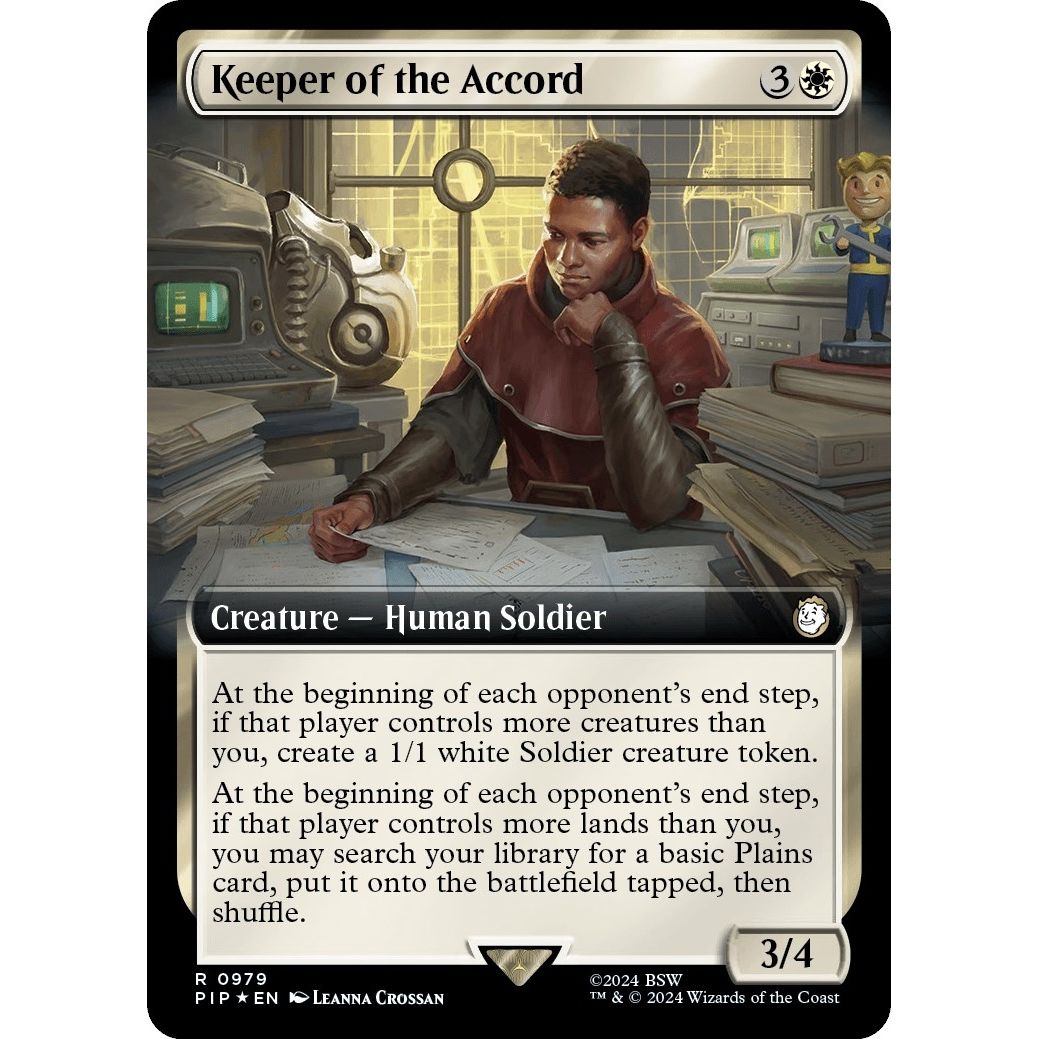 Image for Keeper of the Accord (Extended Art) (Surge Foil) (979) (PIP) - Magic: The Gathering