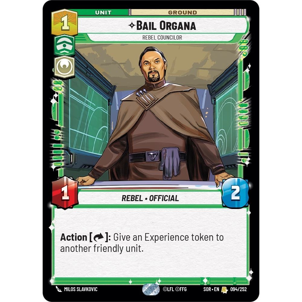 Image for Bail Organa - Rebel Councilor (094/252) (SOR) - Star Wars: Unlimited