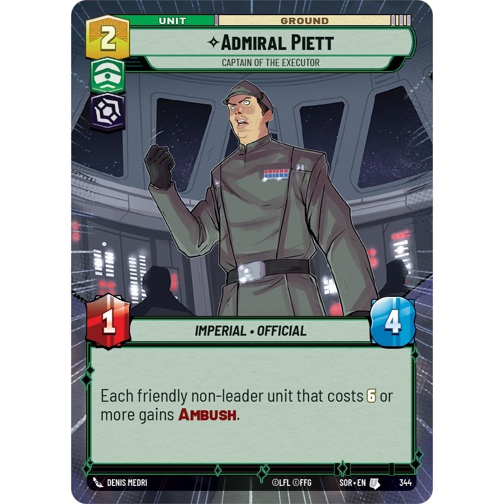 Image for Admiral Piett - Captain of the Executor (Hyperspace) (344) (SOR) - Star Wars: Unlimited