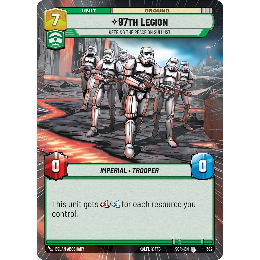 Image for 97th Legion - Keeping the Peace on Sullust (Hyperspace) (382) (SOR) - Star Wars: Unlimited