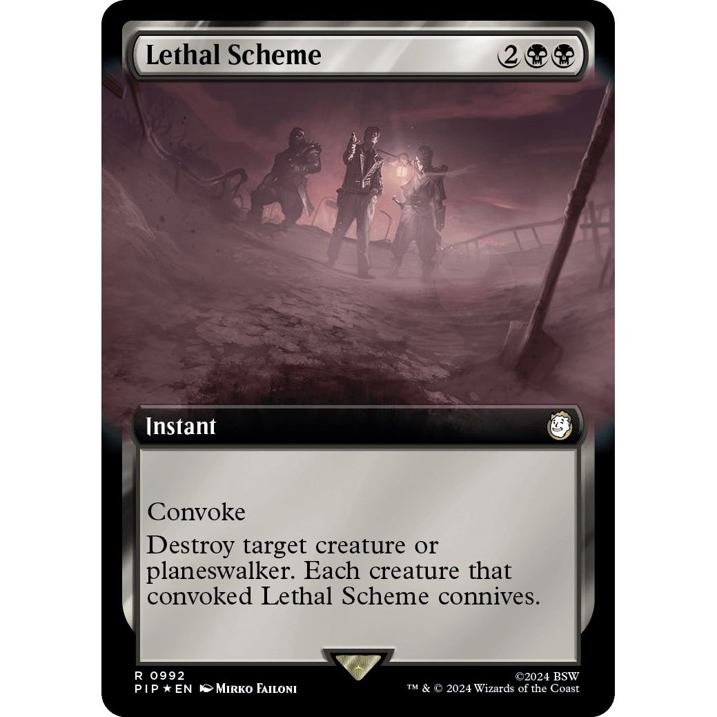 Image for Lethal Scheme (Extended Art) (Surge Foil) (992) (PIP) - Magic: The Gathering