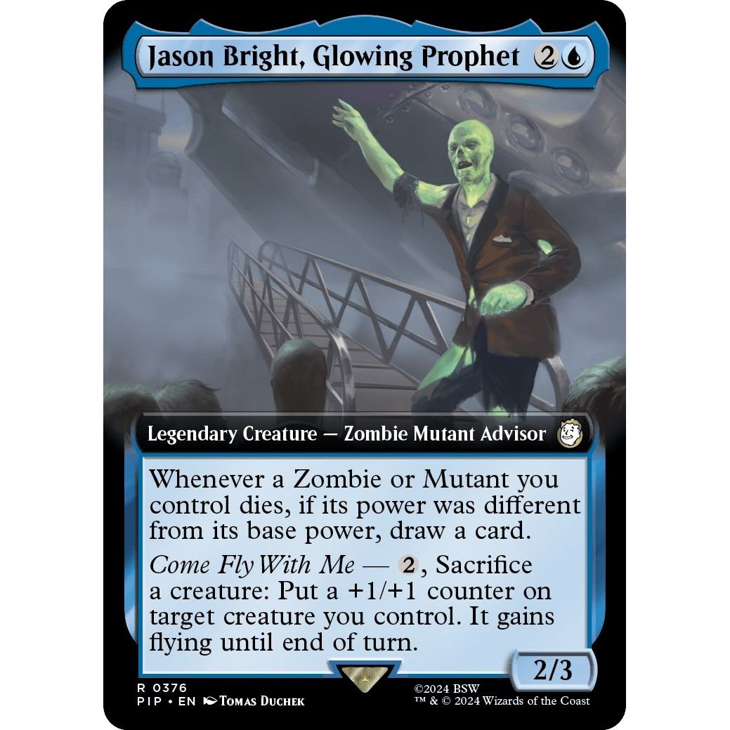 Image for Jason Bright, Glowing Prophet (Extended Art) (376) (PIP) - Magic: The Gathering