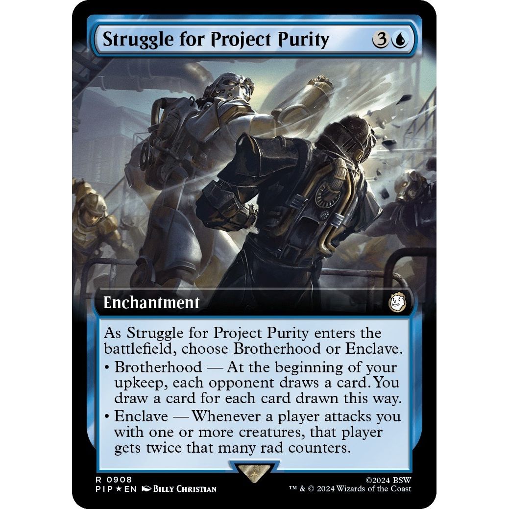 Image for Struggle for Project Purity (Extended Art) (Surge Foil) (908) (PIP) - Magic: The Gathering