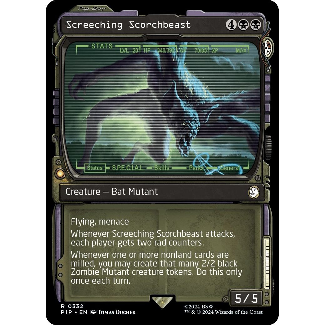 Image for Screeching Scorchbeast (Showcase) (332) (PIP) - Magic: The Gathering