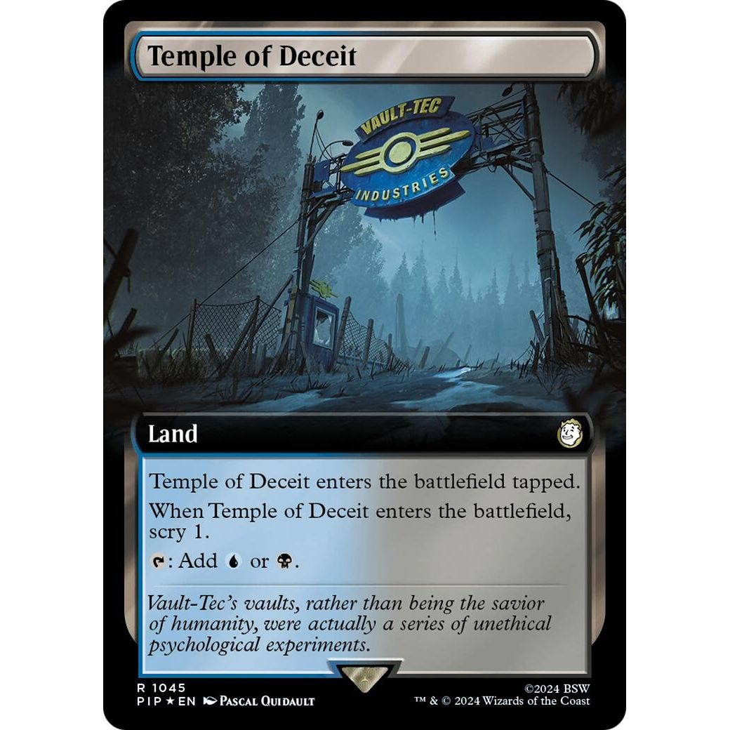 Image for Temple of Deceit (Extended Art) (Surge Foil) (1045) (PIP) - Magic: The Gathering